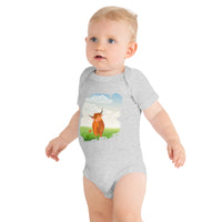 Highland Coo Baby short sleeve one piece