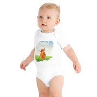 Highland Coo Baby short sleeve one piece