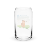 Highland Coo Can-Shaped Glass