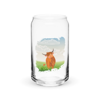 Highland Coo Can-Shaped Glass