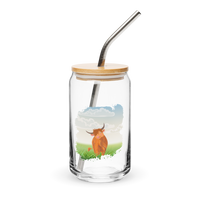 Highland Coo Can-Shaped Glass