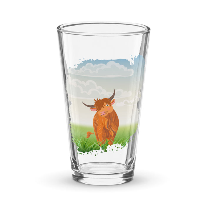 Highland Coo Pint Glass