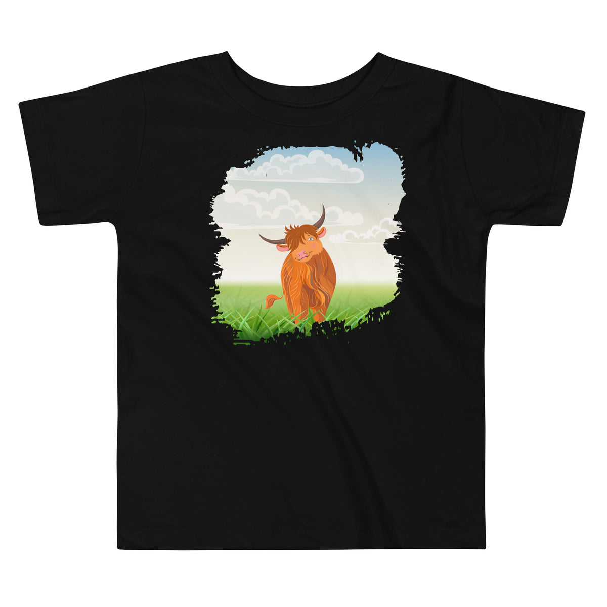 Camiseta de manga corta para niños pequeños Highland Coo