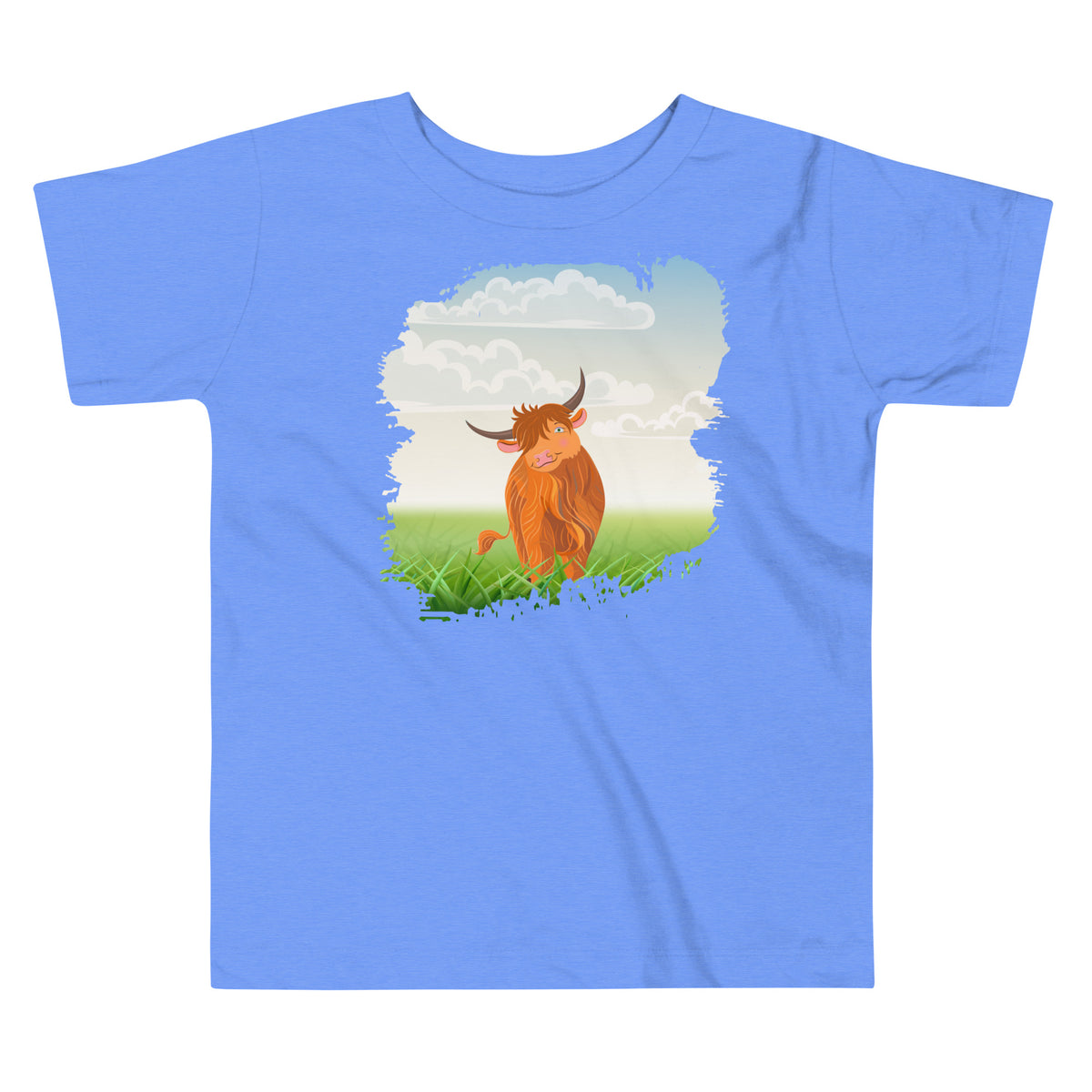 Camiseta de manga corta para niños pequeños Highland Coo