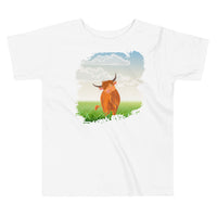 Camiseta de manga corta para niños pequeños Highland Coo