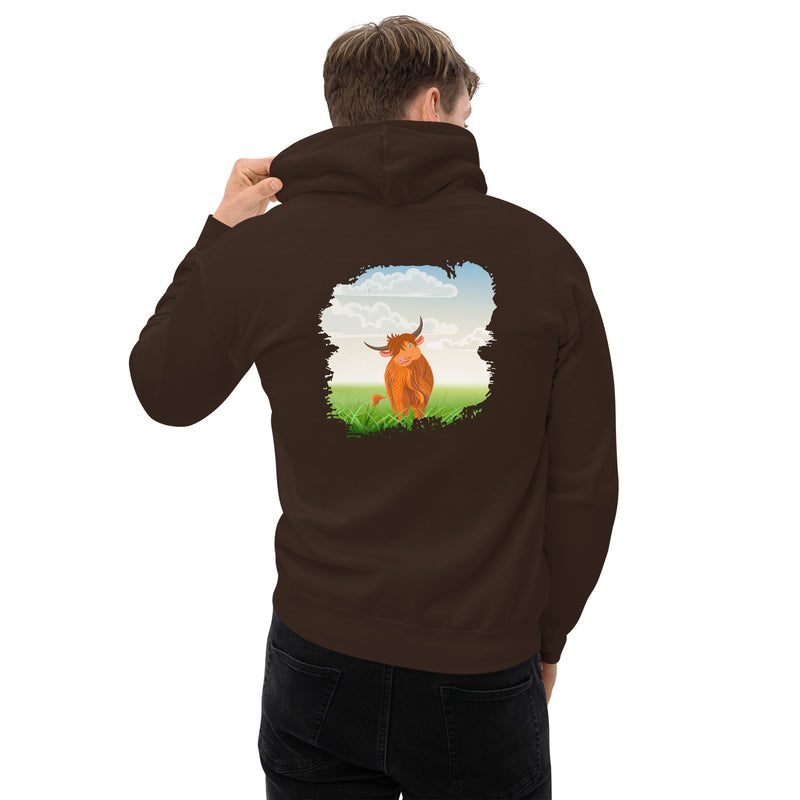 Sudadera con capucha para adultos Highland Coo