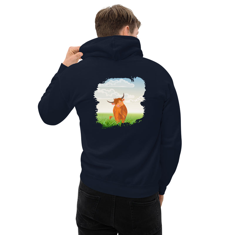 Sudadera con capucha para adultos Highland Coo