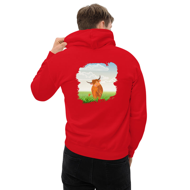 Sudadera con capucha para adultos Highland Coo